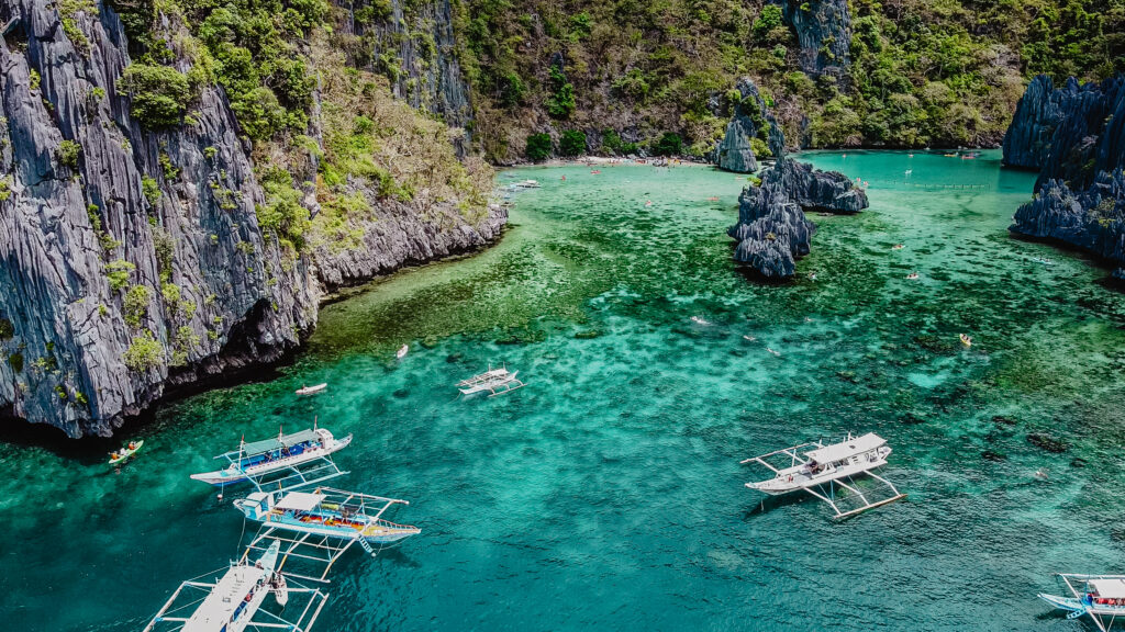 Drone photo of Cadlao Lagoon, El Nido, Philippines